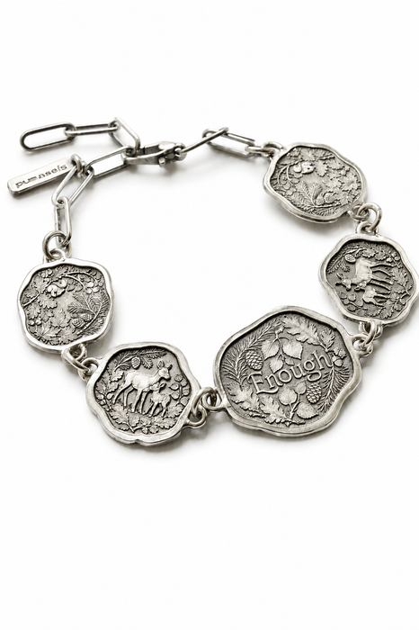 Woodland "Enough" Sterling Silver Bracelet