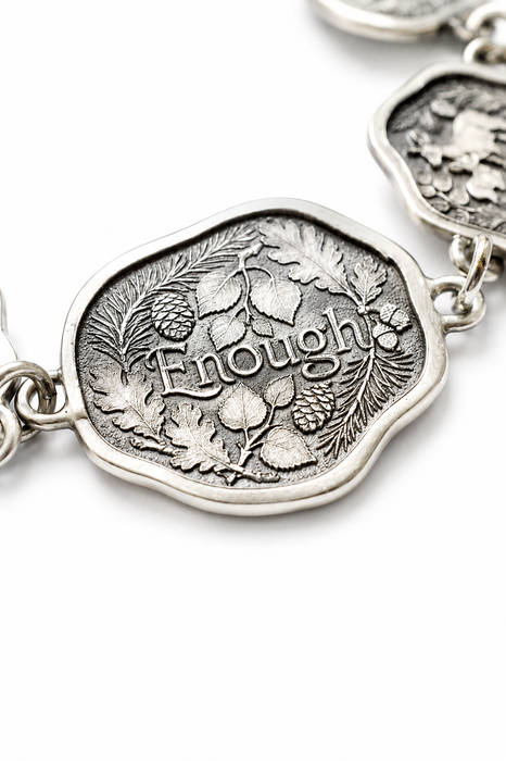 Woodland "Enough" Sterling Silver Bracelet