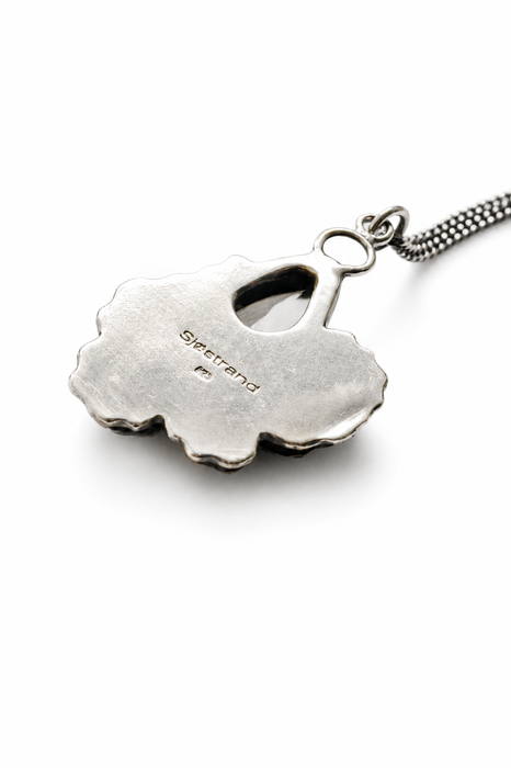 Aquamarine Gingko Leaf Pendant