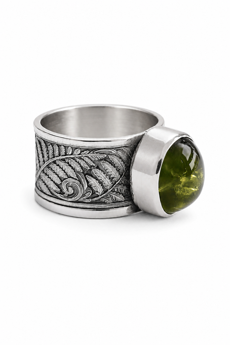 Fern and Peridot Ring