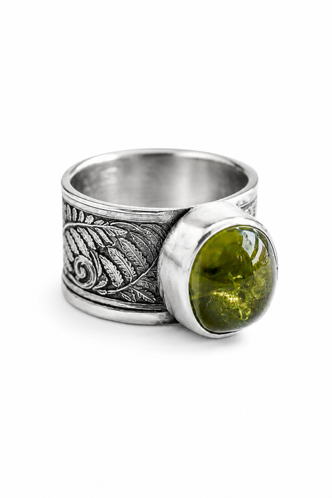 Fern and Peridot Ring