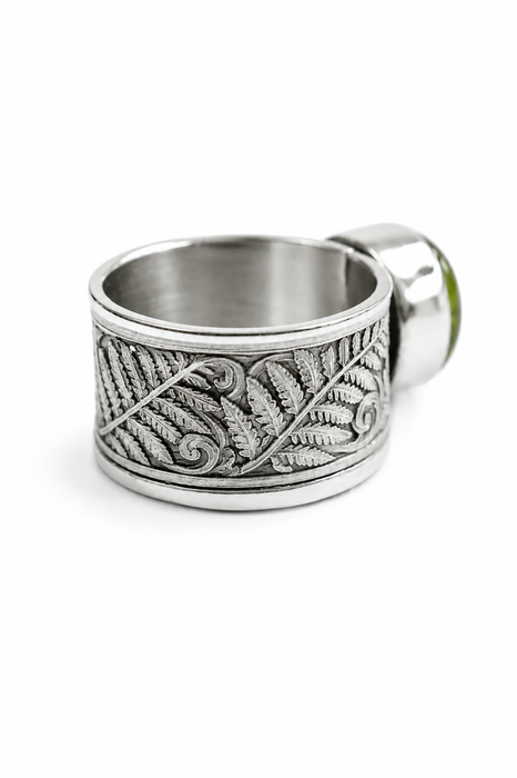 Fern and Peridot Ring