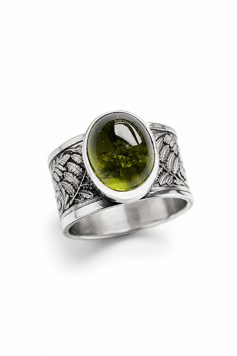 Fern and Peridot Ring