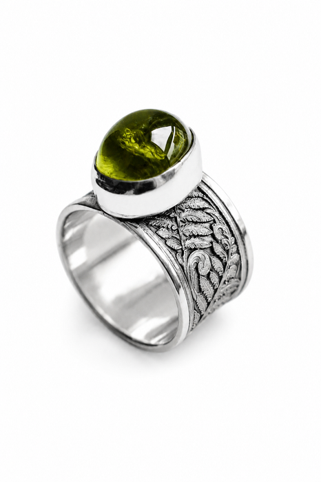 Fern and Peridot Ring