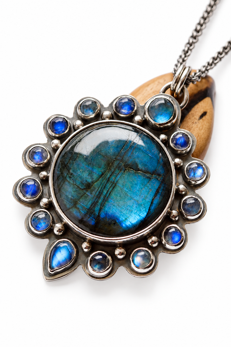 Labradorite & Moonstone Statement Necklace
