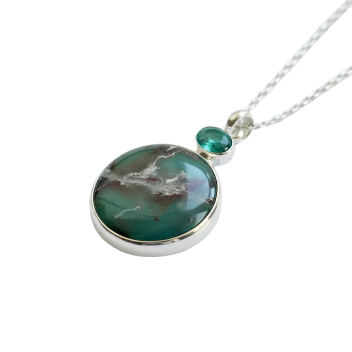 Earthbound - Aquaprase and Kyanite Necklace