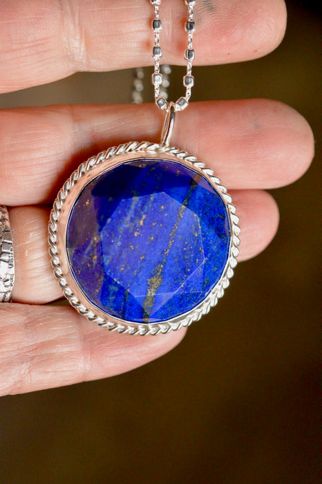 Lapis Lazuli Medallion Style Pendant
