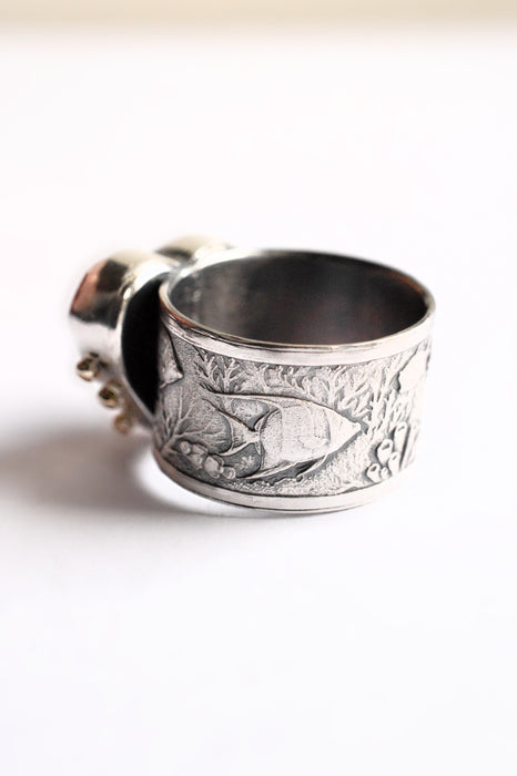 Blue Tide Lapis Heart Ring