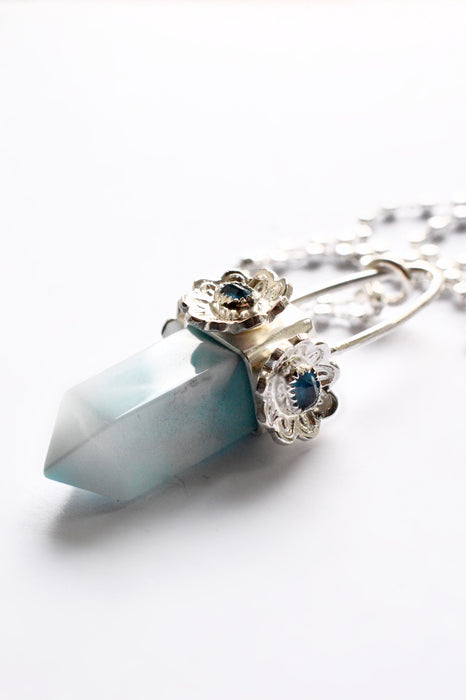 Larimar Point Botanical Necklace