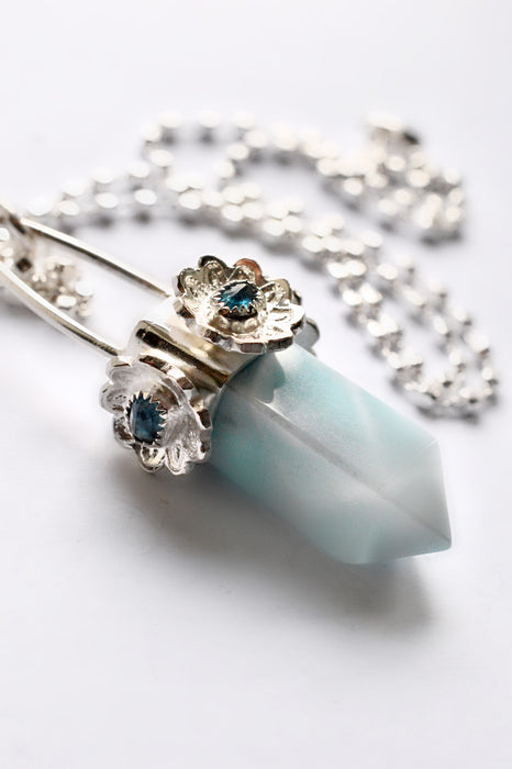 Larimar Point Botanical Necklace