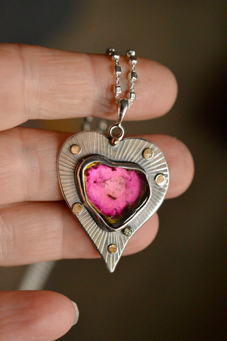 Wild at Heart - Watermelon Tourmaline Necklace