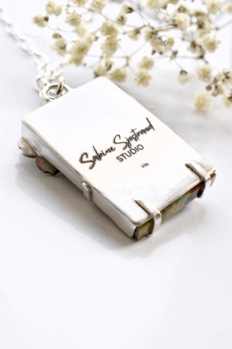 Opalized Wood Sakura Pearl Pendant