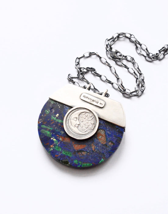 The Moonlit Hare — Azurite Statement Necklace