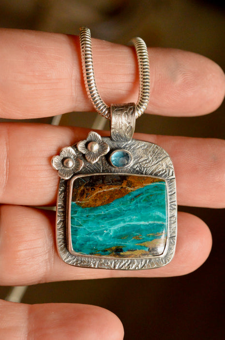 Blue Peruvian Opalina Necklace
