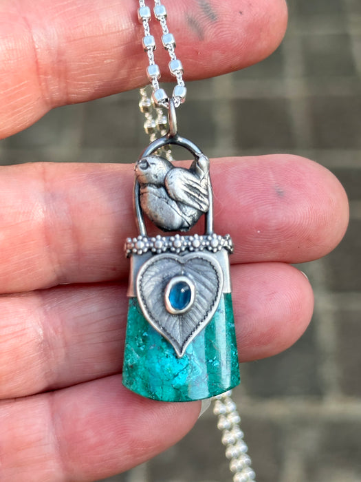 The Bluebirds Keep- Chrysocolla and kyanite