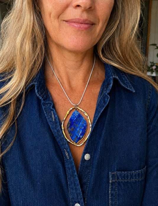Raw Lapis Lazuli Necklace