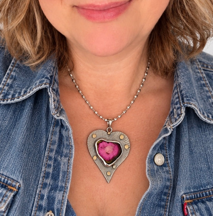 Wild at Heart - Watermelon Tourmaline Necklace