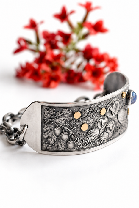 Guardians of the Forest | Owl Cuff-Chain Bracelet