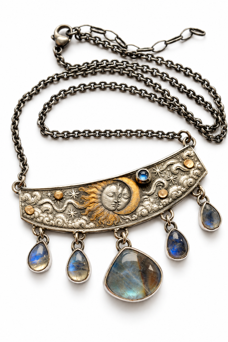 Celestial |  Sun and Moon Statement Necklace