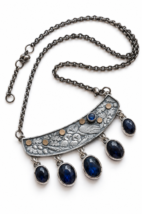 Whispers of the Woodland- Labradorite Owl Necklace