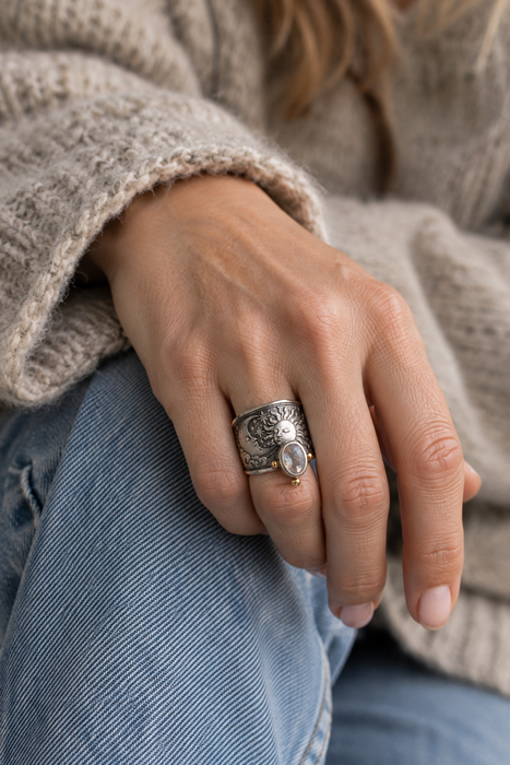 Between Sun & Moon — Madagascar Moonstone Ring