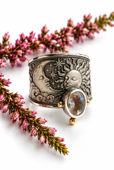 Between Sun & Moon — Madagascar Moonstone Ring
