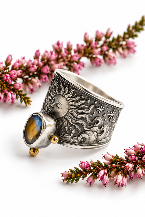 Between Sun & Moon — Madagascar Moonstone Ring