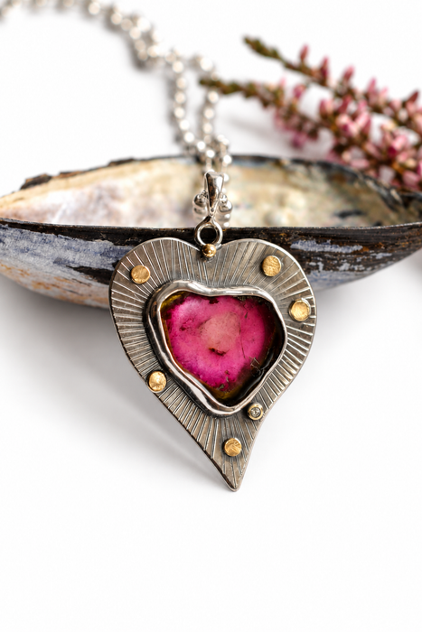 Wild at Heart - Watermelon Tourmaline Necklace