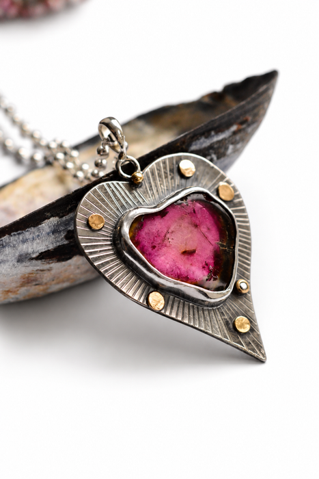Wild at Heart - Watermelon Tourmaline Necklace
