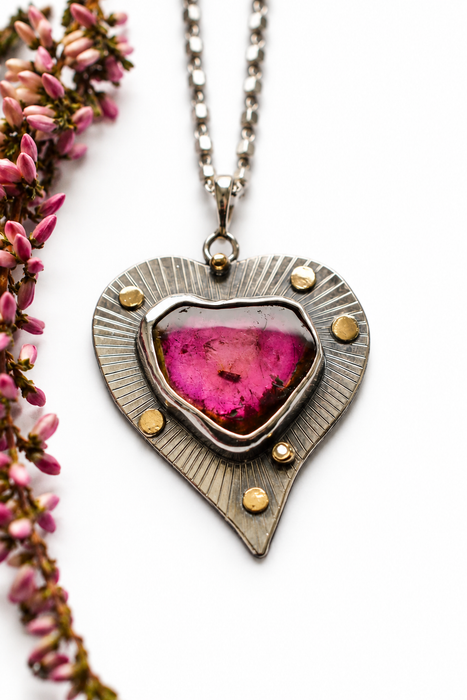 Wild at Heart - Watermelon Tourmaline Necklace