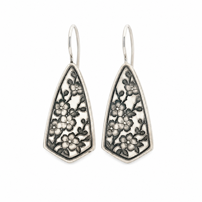 Sakura Earrings in Silver