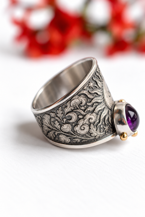 Celestial Amethyst Ring