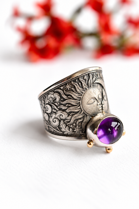 Celestial Amethyst Ring