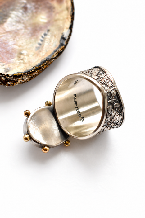 Rose Quartz Sun & Moon Ring