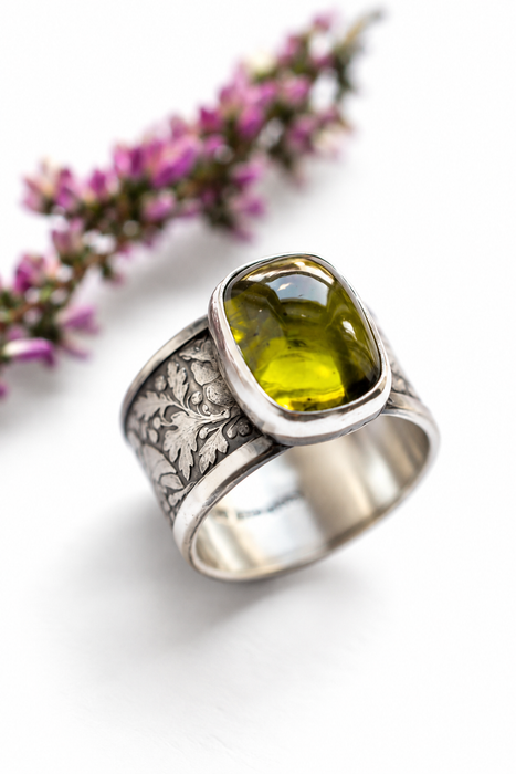 The Woodland Owl – Peridot Ring