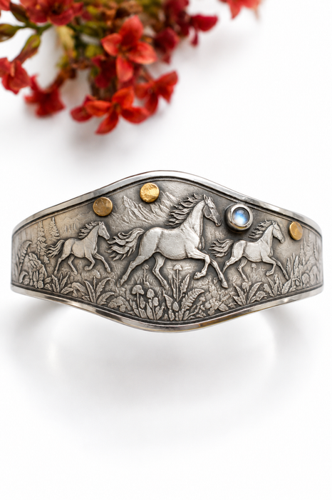 Wild and Free- Horse Cuff Bracelet