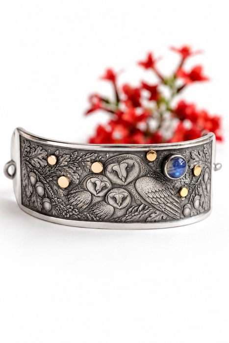 Guardians of the Forest | Owl Cuff-Chain Bracelet