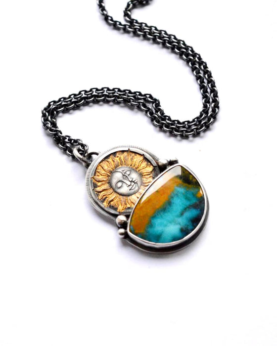 Opal Wood Celestial Style Necklace