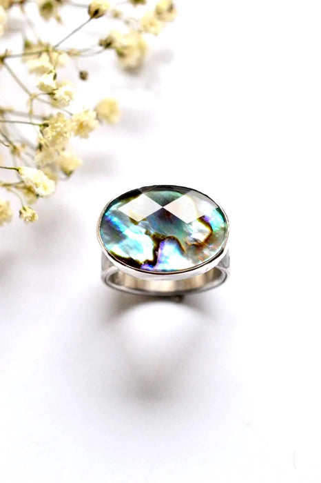 Abalone Ring in Silver