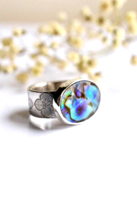 Abalone Ring in Silver