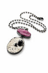 Raw Ruby with Black Tourmaline All Natural Stone Necklace Handcrafted by Silvermith